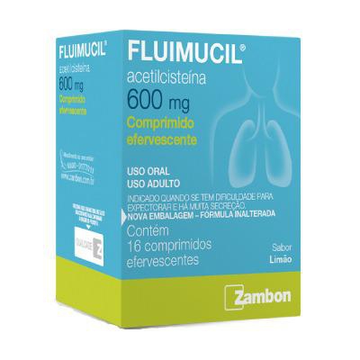 Fluimucil 600mg Com 16 Comprimidos Efervescentes